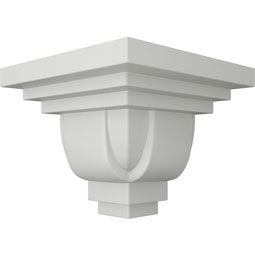 Ekena Millwork - MOC02X02SQ - Endurathane Outside Corner for Moulding MLD02X02X03SQ,3 1/4"P x 2 7/8"H, Factory Primed