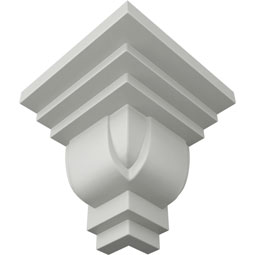 Ekena Millwork - MOC02X02SQ - Endurathane Outside Corner for Moulding MLD02X02X03SQ,3 1/4"P x 2 7/8"H, Factory Primed