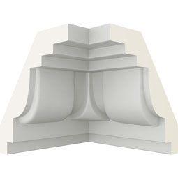 Ekena Millwork - MIC02X02SQ - Endurathane Inside Corner Moulding, 2 3/4"P x 2 5/8"H (matches moulding MLD02X02X03SQ), Factory Primed