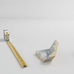 Ekena Millwork - MIC02X02SQ - Endurathane Inside Corner Moulding, 2 3/4"P x 2 5/8"H (matches moulding MLD02X02X03SQ), Factory Primed