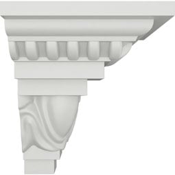 Ekena Millwork - MOC03X04ED - Endurathane Outside Corner Moulding (matches moulding MLD04X03X05ED), 3 1/4"P x 4 1/2"H, Factory Primed