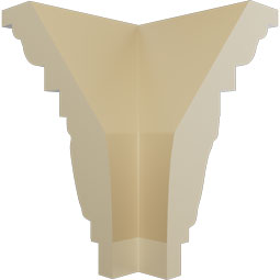 Ekena Millwork - MOC03X04ED - Endurathane Outside Corner Moulding (matches moulding MLD04X03X05ED), 3 1/4"P x 4 1/2"H, Factory Primed