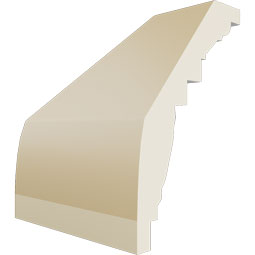 Ekena Millwork - MIC03X04ED - Endurathane Inside Corner Moulding, 3 1/4"P x 4 1/2"H (matches moulding MLD04X03X05ED), Factory Primed