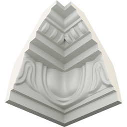 Ekena Millwork - MIC03X04ED - Endurathane Inside Corner Moulding, 3 1/4"P x 4 1/2"H (matches moulding MLD04X03X05ED), Factory Primed