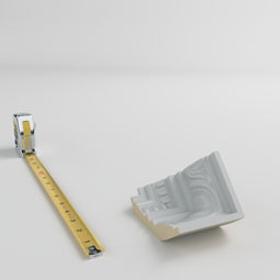 Ekena Millwork - MIC03X04ED - Endurathane Inside Corner Moulding, 3 1/4"P x 4 1/2"H (matches moulding MLD04X03X05ED), Factory Primed