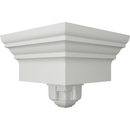 Ekena Millwork - MOC04X04DE - Endurathane Outside Corner Moulding (matches moulding MLD04X04X06DE), 4 1/2"P x 4 1/2"H, Factory Primed