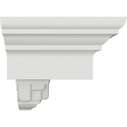 Ekena Millwork - MOC04X04DE - Endurathane Outside Corner Moulding (matches moulding MLD04X04X06DE), 4 1/2"P x 4 1/2"H, Factory Primed