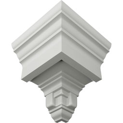 Ekena Millwork - MOC04X04DE - Endurathane Outside Corner Moulding (matches moulding MLD04X04X06DE), 4 1/2"P x 4 1/2"H, Factory Primed