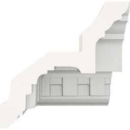 Ekena Millwork - MIC04X04DE - Endurathane Inside Corner Moulding, 4 1/2"P x 4 1/2"H (matches moulding MLD04X04X06DE), Factory Primed