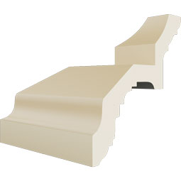 Ekena Millwork - MIC04X04DE - Endurathane Inside Corner Moulding, 4 1/2"P x 4 1/2"H (matches moulding MLD04X04X06DE), Factory Primed