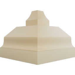 Ekena Millwork - MIC04X04DE - Endurathane Inside Corner Moulding, 4 1/2"P x 4 1/2"H (matches moulding MLD04X04X06DE), Factory Primed