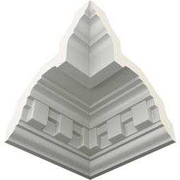 Ekena Millwork - MIC04X04DE - Endurathane Inside Corner Moulding, 4 1/2"P x 4 1/2"H (matches moulding MLD04X04X06DE), Factory Primed