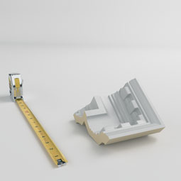 Ekena Millwork - MIC04X04DE - Endurathane Inside Corner Moulding, 4 1/2"P x 4 1/2"H (matches moulding MLD04X04X06DE), Factory Primed