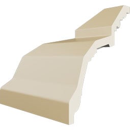 Ekena Millwork - MIC05X05AT - Endurathane Inside Corner for Attica Acanthus Leaf Crown Moulding, 5 1/4"P x 5 1/4"H (matches moulding MLD05X05X07AT), Factory Primed