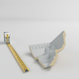 Ekena Millwork - MIC05X05AT - Endurathane Inside Corner for Attica Acanthus Leaf Crown Moulding, 5 1/4"P x 5 1/4"H (matches moulding MLD05X05X07AT), Factory Primed