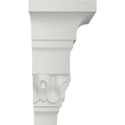 Ekena Millwork - MOC01X03BE - Endurathane Outside Corner Moulding (matches moulding MLD03X01X03BE), 1 1/2"P x 3 1/8"H, Factory Primed