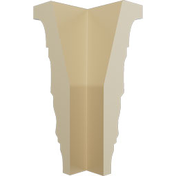 Ekena Millwork - MOC01X03BE - Endurathane Outside Corner Moulding (matches moulding MLD03X01X03BE), 1 1/2"P x 3 1/8"H, Factory Primed