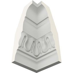 Ekena Millwork - MIC01X03BE - Endurathane Inside Corner Moulding, 1 1/2"P x 3 1/8"H (matches moulding MLD03X01X03BE), Factory Primed