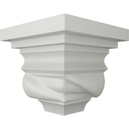 Ekena Millwork - MOC01X02VA - Endurathane Outside Corner Moulding (matches moulding MLD02X01X02VA), 1 5/8"P x 2 1/8"H, Factory Primed