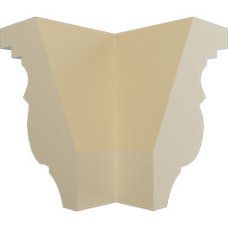 Ekena Millwork - MOC01X02VA - Endurathane Outside Corner Moulding (matches moulding MLD02X01X02VA), 1 5/8"P x 2 1/8"H, Factory Primed