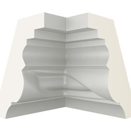 Ekena Millwork - MIC01X02VA - Endurathane Inside Corner Moulding, 1 5/8"P x 2 1/8"H (matches moulding MLD02X01X02VA), Factory Primed