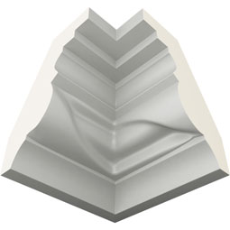 Ekena Millwork - MIC01X02VA - Endurathane Inside Corner Moulding, 1 5/8"P x 2 1/8"H (matches moulding MLD02X01X02VA), Factory Primed