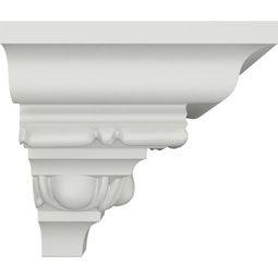 Ekena Millwork - MOC03X03ST - Endurathane Outside Corner Moulding (matches moulding MLD03X03X05ST), 3 3/8"P x 3 5/8"H, Factory Primed