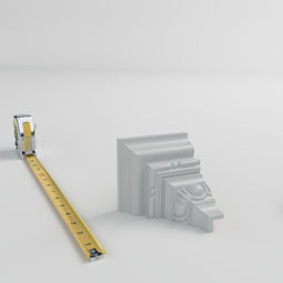 Ekena Millwork - MOC03X03ST - Endurathane Outside Corner Moulding (matches moulding MLD03X03X05ST), 3 3/8"P x 3 5/8"H, Factory Primed