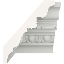 Ekena Millwork - MIC03X03ST - Endurathane Inside Corner Moulding, 3 3/8"P x 3 5/8"H (matches moulding MLD03X03X05ST), Factory Primed