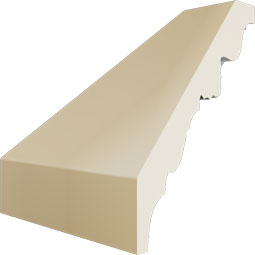 Ekena Millwork - MIC03X03ST - Endurathane Inside Corner Moulding, 3 3/8"P x 3 5/8"H (matches moulding MLD03X03X05ST), Factory Primed