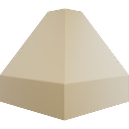 Ekena Millwork - MIC03X03ST - Endurathane Inside Corner Moulding, 3 3/8"P x 3 5/8"H (matches moulding MLD03X03X05ST), Factory Primed