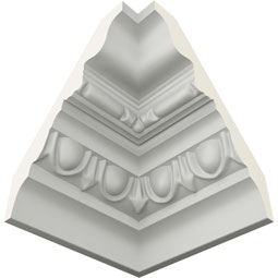 Ekena Millwork - MIC03X03ST - Endurathane Inside Corner Moulding, 3 3/8"P x 3 5/8"H (matches moulding MLD03X03X05ST), Factory Primed