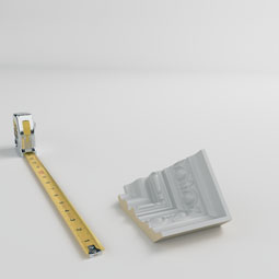 Ekena Millwork - MIC03X03ST - Endurathane Inside Corner Moulding, 3 3/8"P x 3 5/8"H (matches moulding MLD03X03X05ST), Factory Primed