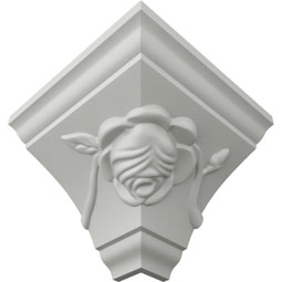 Ekena Millwork - MOC03X03BU - Endurathane Outside Corner Moulding (matches moulding MLD03X03X05BU), 3 3/4"P x 3 1/4"H, Factory Primed