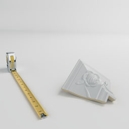 Ekena Millwork - MOC03X03BU - Endurathane Outside Corner Moulding (matches moulding MLD03X03X05BU), 3 3/4"P x 3 1/4"H, Factory Primed