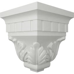 Ekena Millwork - MOC03X04DE - Endurathane Outside Corner Moulding (matches moulding MLD04X03X05DE), 3 1/4"P x 4 1/2"H, Factory Primed