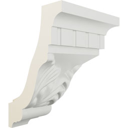 Ekena Millwork - MOC03X04DE - Endurathane Outside Corner Moulding (matches moulding MLD04X03X05DE), 3 1/4"P x 4 1/2"H, Factory Primed
