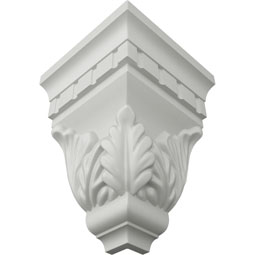 Ekena Millwork - MOC03X04DE - Endurathane Outside Corner Moulding (matches moulding MLD04X03X05DE), 3 1/4"P x 4 1/2"H, Factory Primed