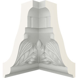 Ekena Millwork - MIC03X04DE - Endurathane Inside Corner Moulding, 3 1/4"P x 4 1/2"H (matches moulding MLD04X03X05DE), Factory Primed