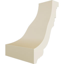 Ekena Millwork - MIC03X04DE - Endurathane Inside Corner Moulding, 3 1/4"P x 4 1/2"H (matches moulding MLD04X03X05DE), Factory Primed