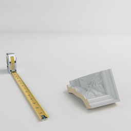 Ekena Millwork - MIC03X04DE - Endurathane Inside Corner Moulding, 3 1/4"P x 4 1/2"H (matches moulding MLD04X03X05DE), Factory Primed