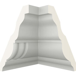 Ekena Millwork - MIC02X03GO - Endurathane Inside Corner Moulding, 2 3/4"P x 3 1/8"H (matches moulding MLD03X02X04GO), Factory Primed