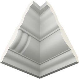 Ekena Millwork - MIC02X03GO - Endurathane Inside Corner Moulding, 2 3/4"P x 3 1/8"H (matches moulding MLD03X02X04GO), Factory Primed