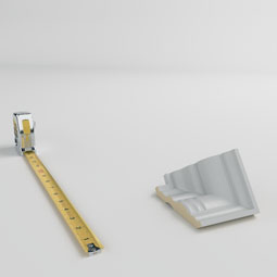 Ekena Millwork - MIC02X03GO - Endurathane Inside Corner Moulding, 2 3/4"P x 3 1/8"H (matches moulding MLD03X02X04GO), Factory Primed