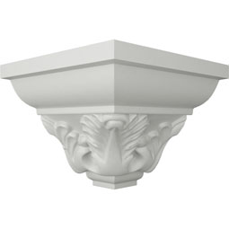 Ekena Millwork - MOC03X03LE - Endurathane Outside Corner Moulding (matches moulding MLD03X03X04LE), 3 1/2"P x 3 1/8"H, Factory Primed