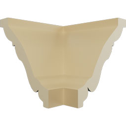 Ekena Millwork - MOC03X03LE - Endurathane Outside Corner Moulding (matches moulding MLD03X03X04LE), 3 1/2"P x 3 1/8"H, Factory Primed