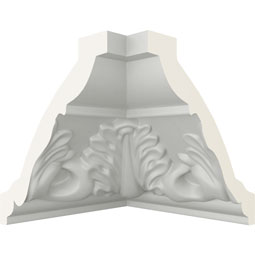Ekena Millwork - MIC03X03LE - Endurathane Inside Corner Moulding, 3 1/2"P x 3 1/8"H (matches moulding MLD03X03X04LE), Factory Primed