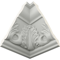 Ekena Millwork - MIC03X03LE - Endurathane Inside Corner Moulding, 3 1/2"P x 3 1/8"H (matches moulding MLD03X03X04LE), Factory Primed
