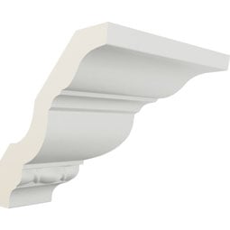 Ekena Millwork - MOC02X02CR - Endurathane Outside Corner for Crendon Bead and Barrel Crown Moulding (matches moulding MLD02X02X04CR), 3"P x 3"H, Factory Primed