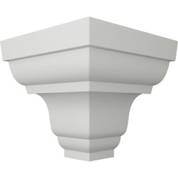 Ekena Millwork - MOC03X03PA - Endurathane Outside Corner for Palmetto Smooth Crown Moulding (matches moulding MLD03X03X04PA), 3"P x 3"H, Factory Primed